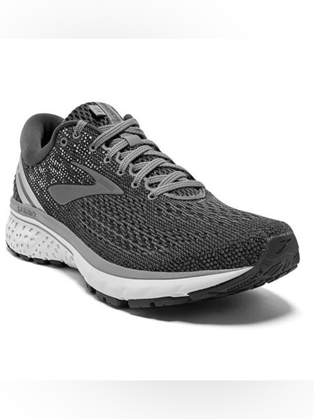 Brooks Men's Ghost 11 Running Shoes gray mesh upper size 10 wide (2E)